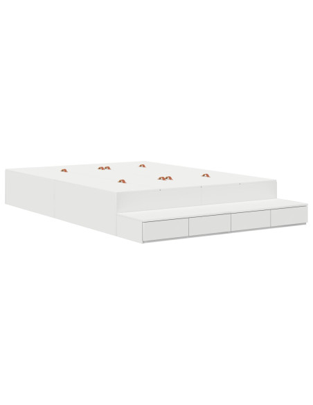 Struttura letto con contenitore bianco 140x200 cm