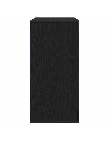 Credenza Rovere Nero 79x38x80 cm Legno Ingegnerizzato