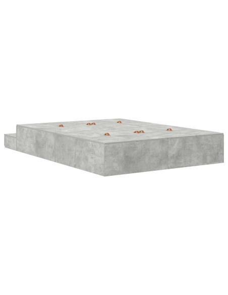 Struttura letto contenitore  Grigio cemento Legno ingegnerizzato