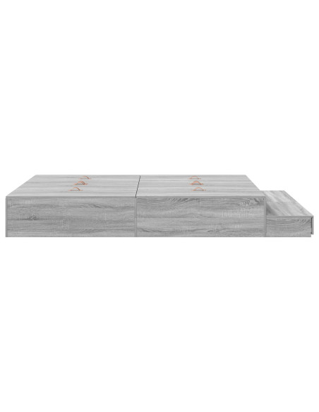 Struttura letto con contenitore  Grigio sonoma Legno ingegnerizzato