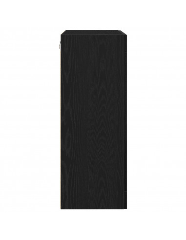 Mobile a muro  con porte in vetro Rovere nero 69.5x34x90 cm
