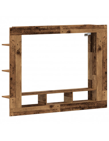 Mobile TV a Muro Legno Invecchiato 152x22x113 cm