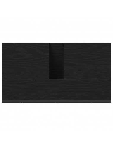 Mobiletto da Lavandino Rovere Nero 60x33x60 cm Legno Ingegnerizzato
