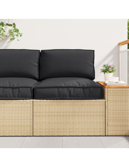 Cuscino Nero 50 x 50 x 12 cm Tessuto Oxford