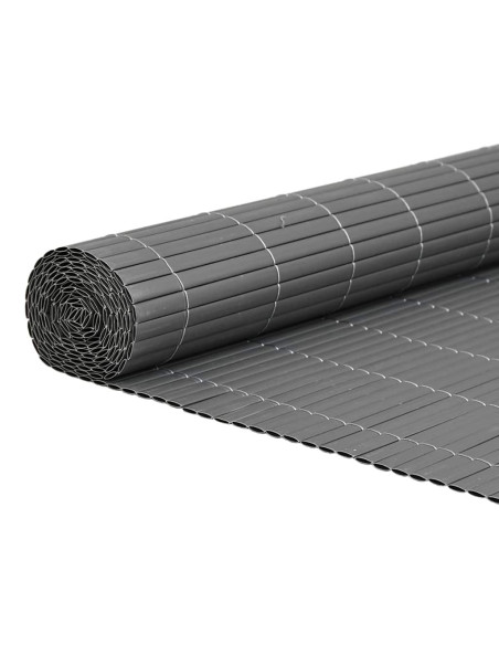 Recinzione da Giardino Bifacciale Grigia 1,8x3 m in PVC