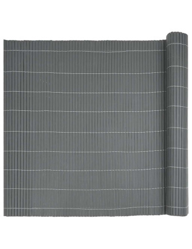 Recinzione da Giardino Bifacciale Grigia 1,8x3 m in PVC