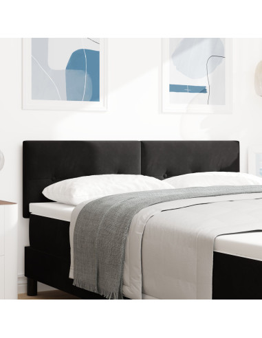 Testiera con testiera Nero 144 cm Pelle Sintetica