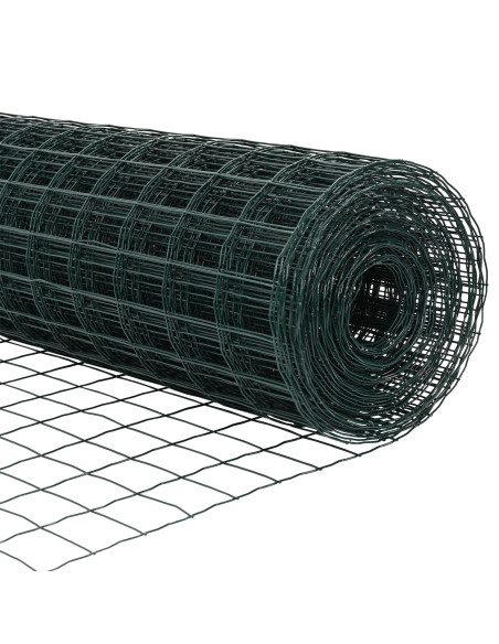 Recinzione con Posto Verde 1,6 x 10 m Acciaio e PVC