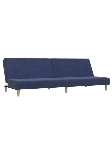 Divano Letto a 2 Posti Blu in Tessuto