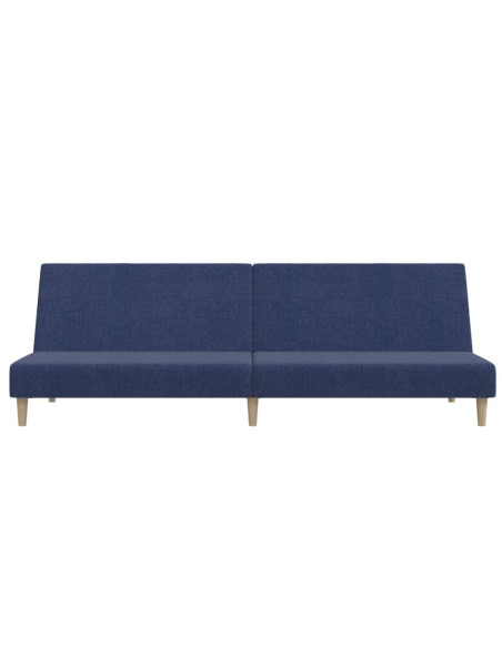 Divano Letto a 2 Posti Blu in Tessuto
