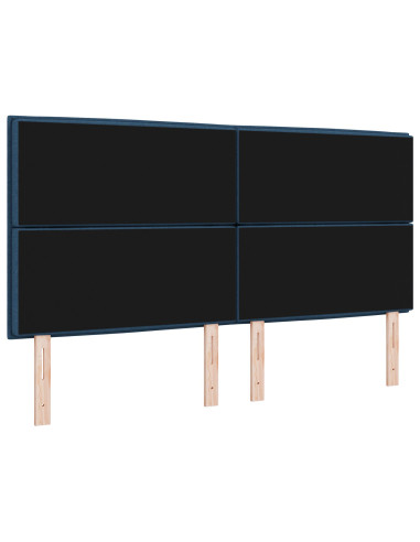 Testiera con testiera Blu 180 cm Pelle Sintetica