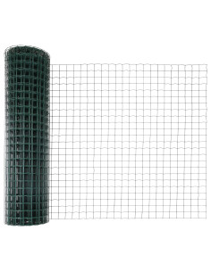 Recinzione con Posto Verde 1 x 10 m Acciaio e PVC