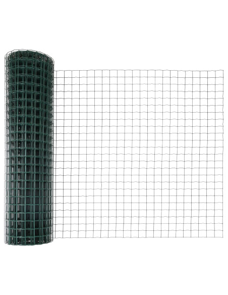 Recinzione con Posto Verde 1 x 10 m Acciaio e PVC