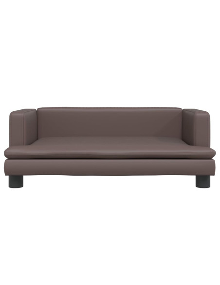 Divano per Bambini Marrone 80x45x30 cm in Similpelle