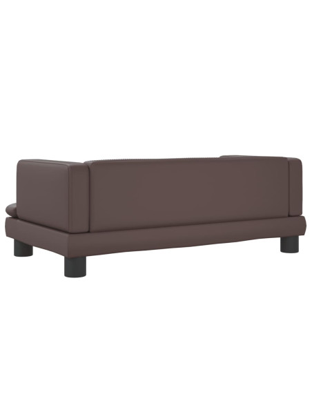 Divano per Bambini Marrone 80x45x30 cm in Similpelle