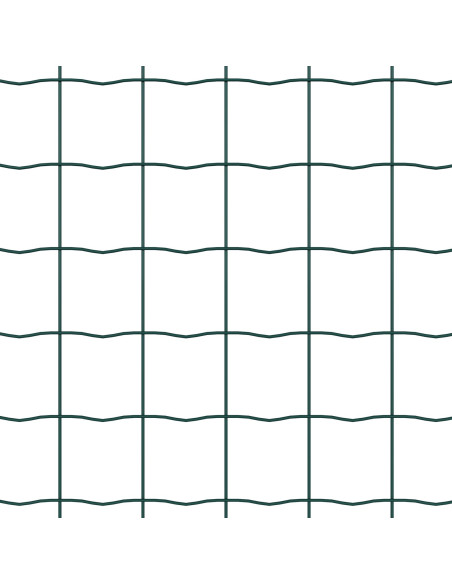 Recinzione con Posto Verde 1 x 10 m Acciaio e PVC