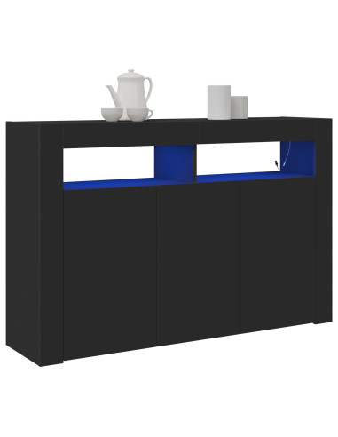 Credenza Nero 116 x 30 x 75 cm Legno multistrato
