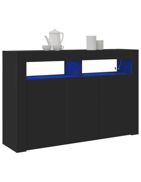 Credenza Nero 116 x 30 x 75 cm Legno multistrato