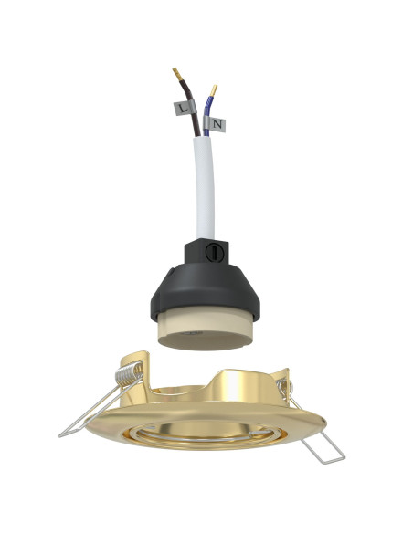 Faretto incassato  24 pcs rotondo GU10 oro Ø90 mm acciaio