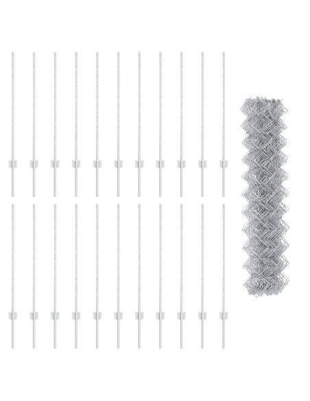 Set di Recinzione da Giardino  Set di 2 Acciaio galvanizzato