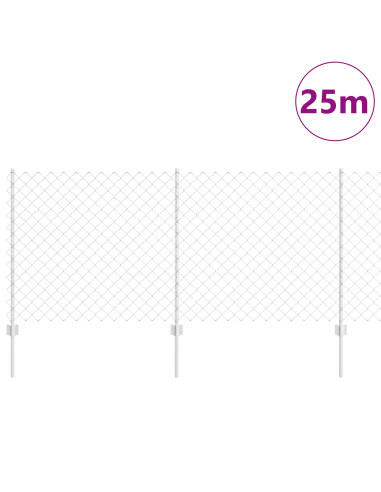 Recinzione con Posto Argento 1 x 25 m Acciaio