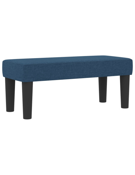 Letto con Rete a Molle e Materasso & Panchina Blu 100x200 cm Tessuto