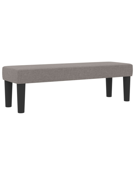Letto box spring con materasso & panca taupe 120x200 cm in tessuto