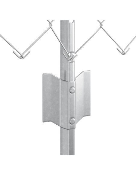 Recinzione con Posto Argento 0,8 x 25 m Acciaio