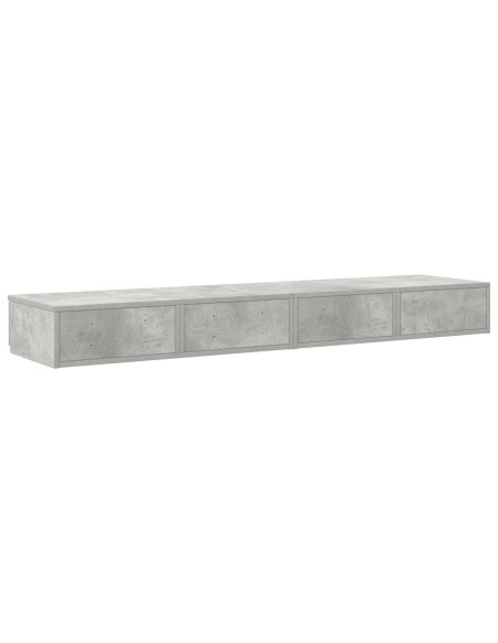 Comodino Grigio cemento Legno ingegnerizzato 150 x 36.5 x 16.5 cm
