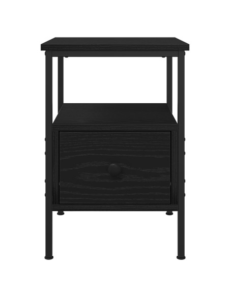 Armadio da Notte con cassetto 2 pcs Rovere Nero 34 x 36 x 50 cm