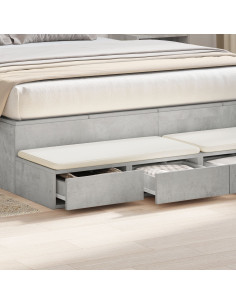 Cassetti per letto Grigio cemento 150 x 36,5 x 16,5 cm 2