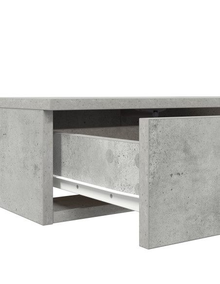Comodino Grigio cemento Legno ingegnerizzato 150 x 36.5 x 16.5 cm