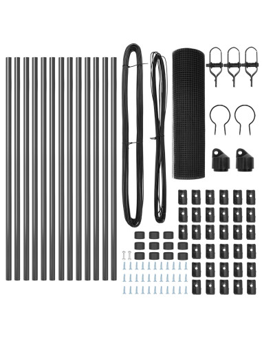 Palo della recinzione Grigio 25 x 0,4 m (rete 19 x 19 mm)