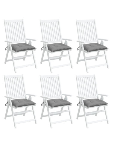Cuscini per Sedia 6 pz Grigi 50x50x7 cm Tessuto Oxford