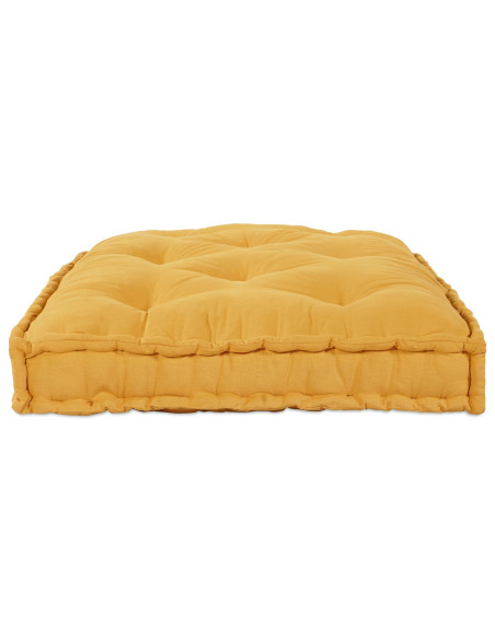Cuscino per divano a pallet  in tessuto giallo