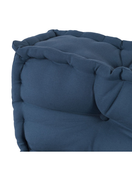 Cuscino per divano in pallet con rinforzo per la schiena in tessuto blu