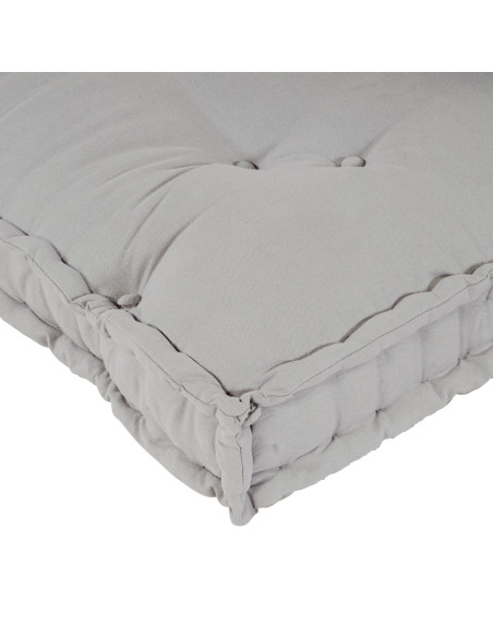 Cuscino per divano a pallet con braccioli e supporto per la schiena in tessuto grigio