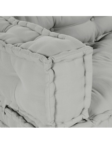 Divano modulare 3 pcs Grigio 120 x 80 x 38 cm Tessuto