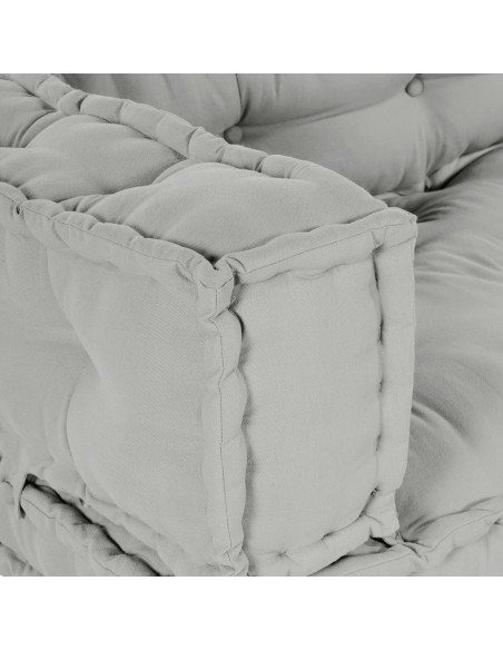 Divano modulare 3 pcs Grigio 120 x 80 x 38 cm Tessuto