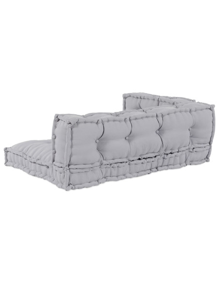 Divano modulare 3 pcs Grigio 120 x 80 x 38 cm Tessuto