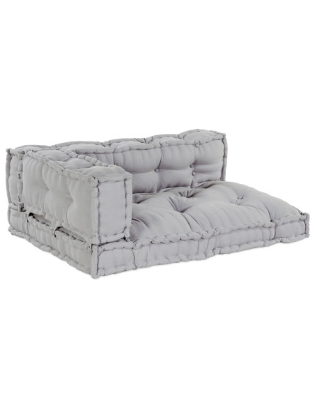 Divano modulare 3 pcs Grigio 120 x 80 x 38 cm Tessuto