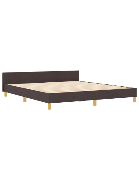 Struttura del Letto Marrone Scuro 180x200 cm in Tessuto