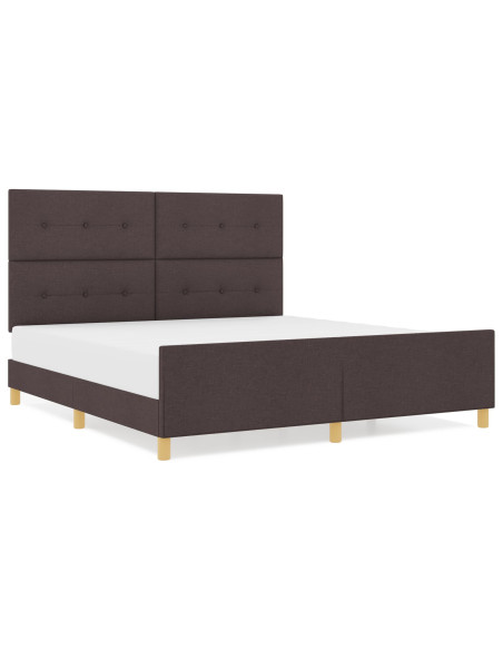 Struttura del Letto Marrone Scuro 180x200 cm in Tessuto