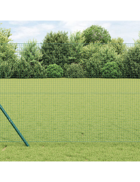 Set di Pali da Recinzione  Set di 2 Verde Rete metallica 10 x 1 m