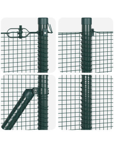 Palo della recinzione Verde 25 x 0,4 m (rete da 12 x 12 mm)