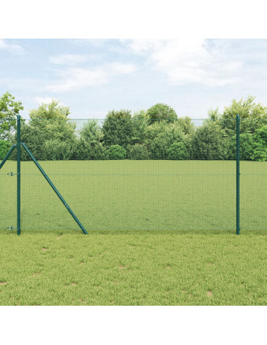 Palo della recinzione Verde 10 x 1 m (rete 12 x 12 mm) Acciaio