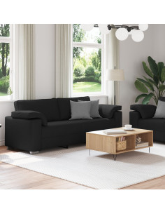 Set di divani 2 pcs Nero 219 x 77 x 82 cm Tessuto