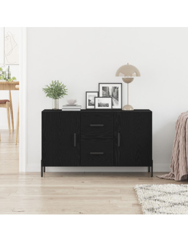 Credenza Rovere Nero 100 x 36 x 60 cm Legno multistrato