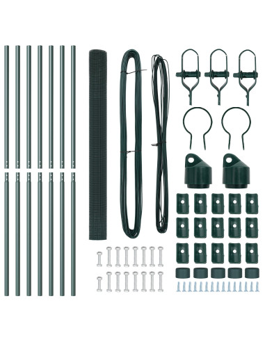 Palo della recinzione Verde 10 x 1,6 m (maglia 12 x 12 mm)