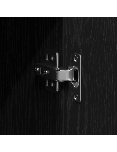 Credenza Rovere Nero 90 x 34 x 80 cm Legno multistrato